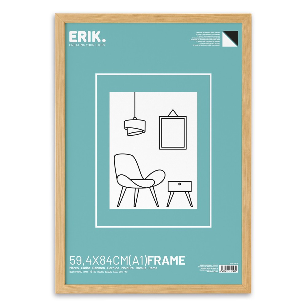 Grupo Erik - A1 59.4X84Cm Mdf Beech Frame Cadre - Multicolore